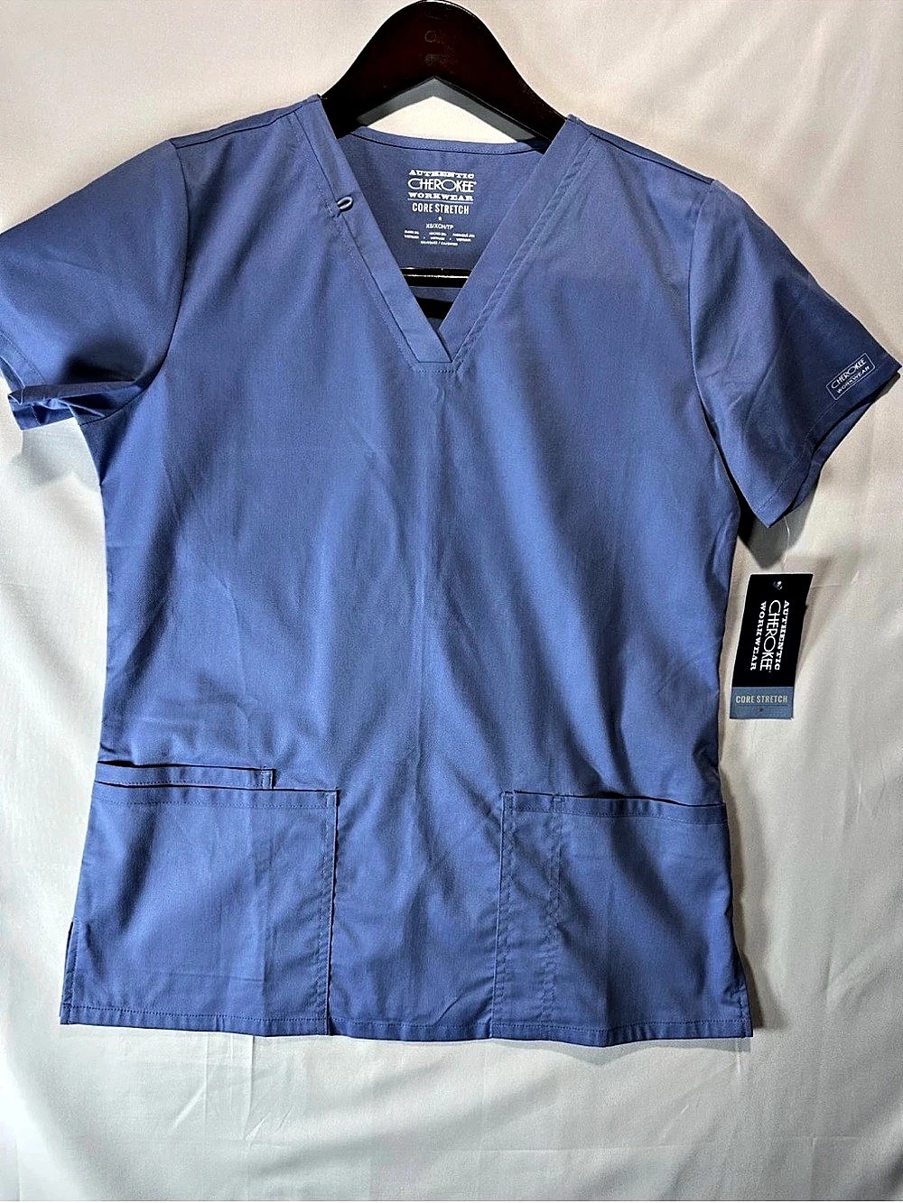 Cherokee Modern Classic Scrub Tunic in Blue Size XS NWT